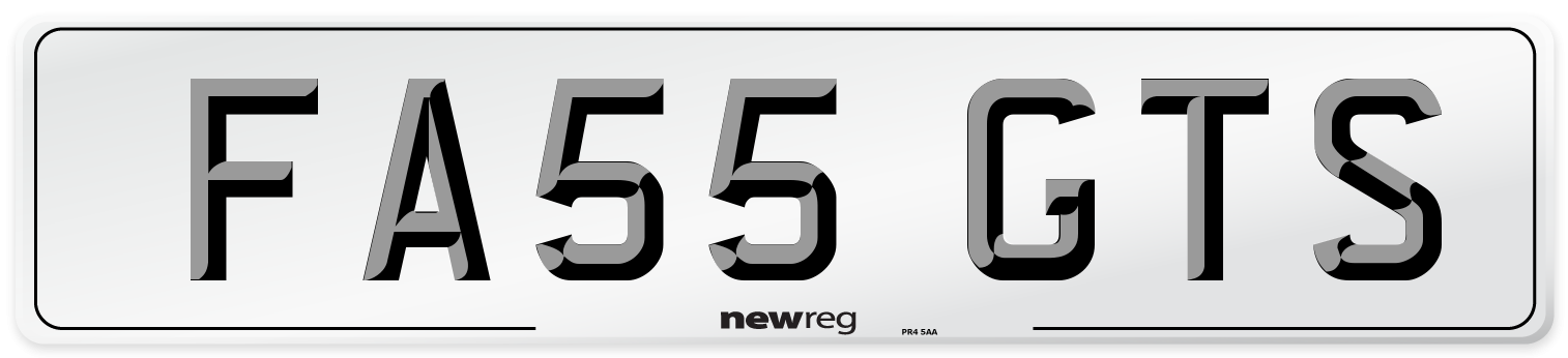 FA55 GTS Number Plate from New Reg